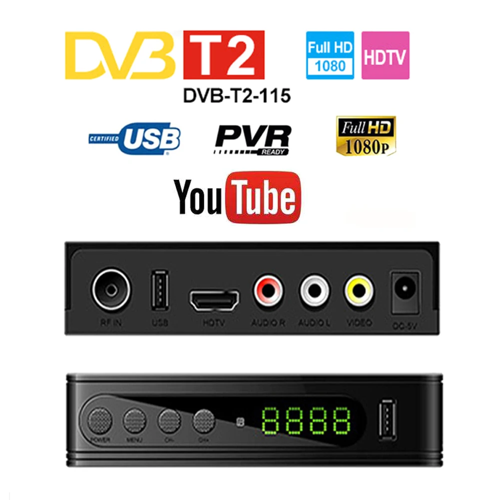 HD DVB C T2 приемник спутниковой связи Бесплатный Wi Fi цифровая ТВ Box DVBT2 тюнер M3u
