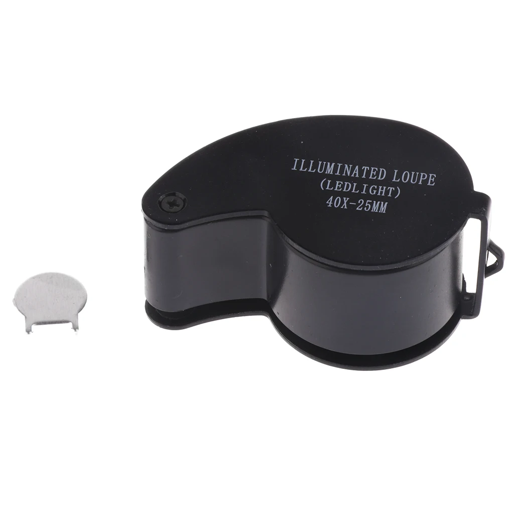 

40X 25mm illuminated LED Loupe Glass Jeweler Magnifying Magnifier