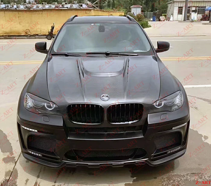 Z-ART 2008-2013 X5 X6 углерода капот двигателя для BMW E71 углеродное волокно крышка E70 капота