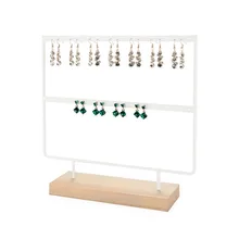 Деревянные серьги, металлический держатель для ювелирных изделий, витрина, висячие серьги, 44 отверстия, модные, для досуга, новые, дикие,#25