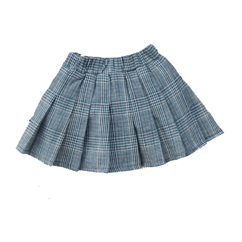 Детская мини-юбка для девушек, Зимние флисовые Теплые юбки-пачки, модная детская одежда для малышей, Подростковая школьная клетчатая мини-юбка для девочек, От 3 до 16 лет
