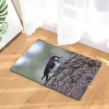 CAMMITEVER дятел с принтом дверной коврик фланелевый домашний декор нескользящий напольный коврик для птиц дверной коврик