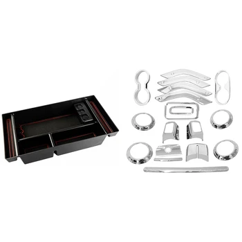 

1 Set Car Decoration Steering Wheel Center Console Air Outlet Trim & 1 Pcs Center Console Organizer for Chevy
