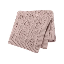 Baby Blankets Knitted 100%Cotton Infant Boys Girls Swaddle Wrap for Stroller Sofa Carseat 100*80cm Children Outdoor Playing Mats