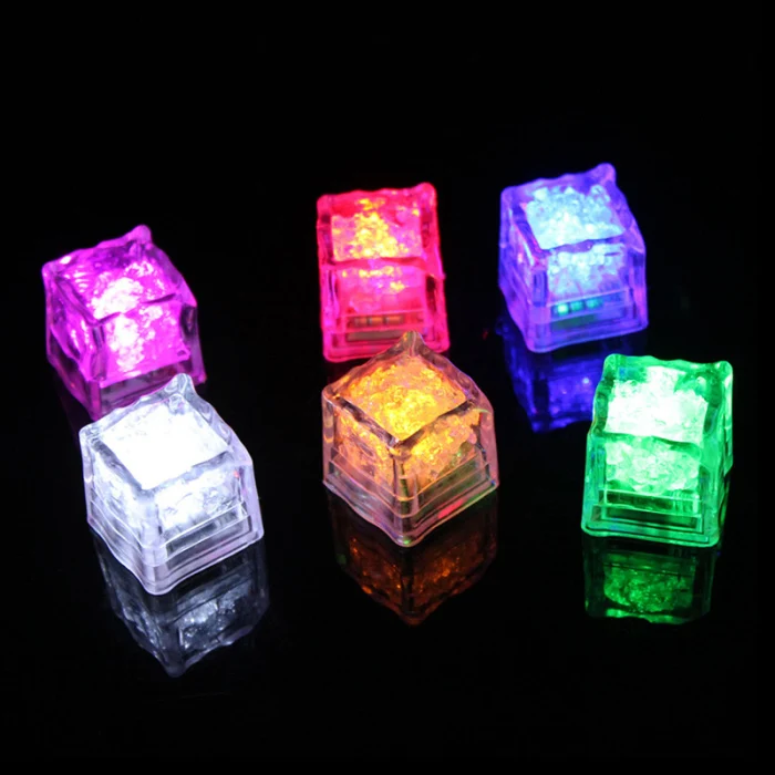 Светодиодный Светодиодный светильник со вспышкой, с кубиками льда, сделай сам, Красочные вечерние, праздничные, свадебные, рождественские