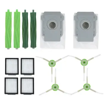 

Cleaner Machine Main Brush Side Brush Filter Dust Bag Kit Replacement Fit for iRobot Roomba I7 E5 E6