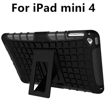 

Case For Apple iPad min 4 Case TPU mini4 7.9 inch Armor Shockproof Heavy Duty Silicon PC Stand Smart Cover Protective shell Skin