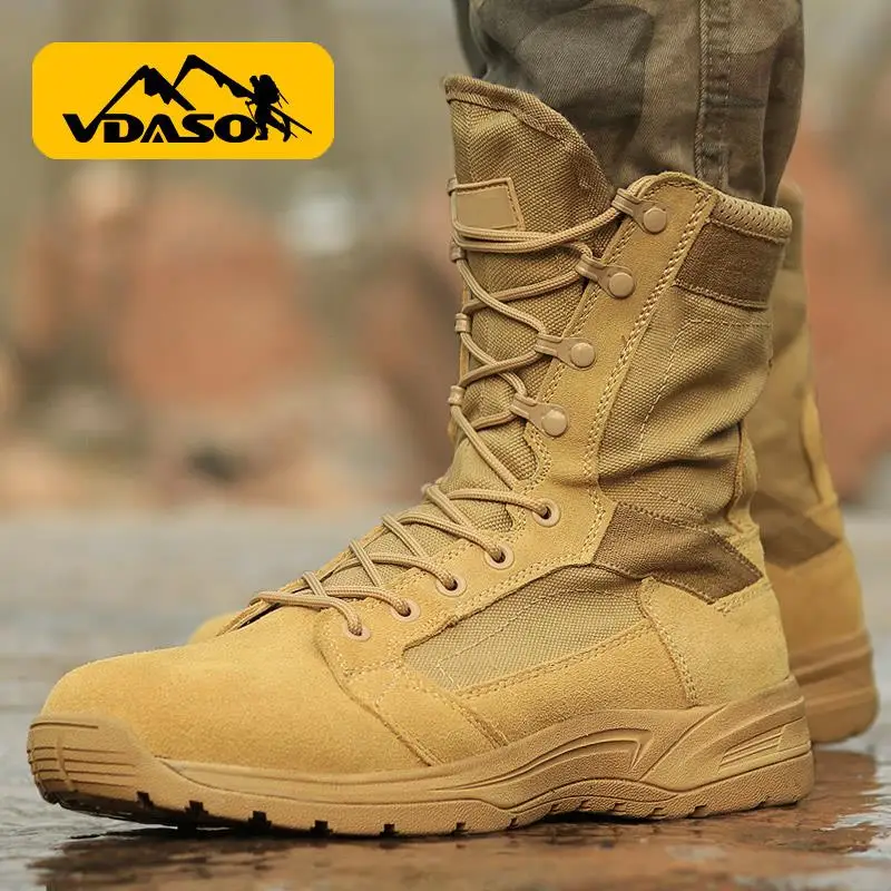

Summer Military Boots Men's special forces desert tactical ultra light 19 combat breathable land mountaineering shoes men
