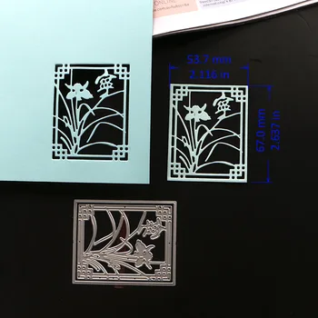 DUOFEN METAL CUTTING DIES 4 Chinese lucky plants daisy bamboo plum orchid stencil DIY Scrapbook Paper Album 2021 new 1