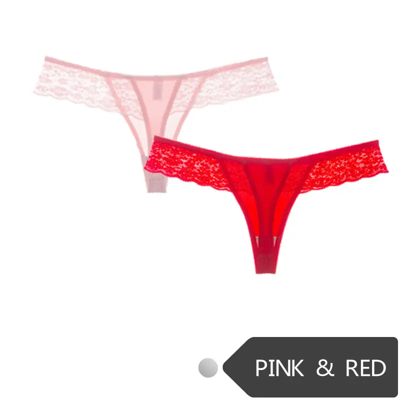PK RD APOCAL T-back женские трусики нижнее белье, женские стринги и стринги розовые бесшовные кружевные стринги сексуальные женские Эротическое кружевное нижнее белье - Цвет: PK RD