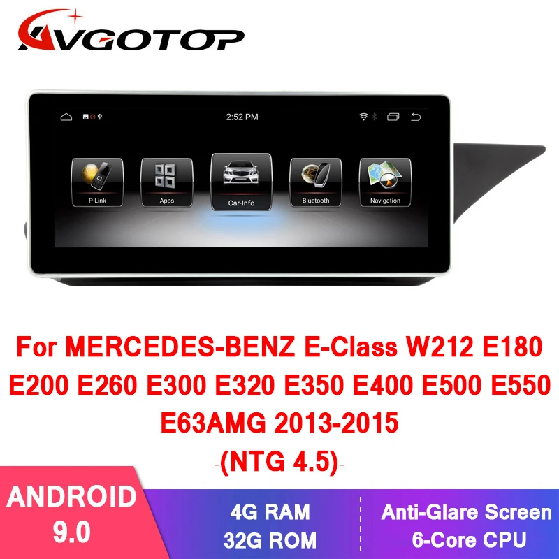 AVGOTOP большой экран Android 9,0 gps Автомобильный Радио dvd-плеер для MERCEDES-BENZ e-класса седан W212 2013-(NTG4.5 - Цвет: 4GB 32GB ZX5722