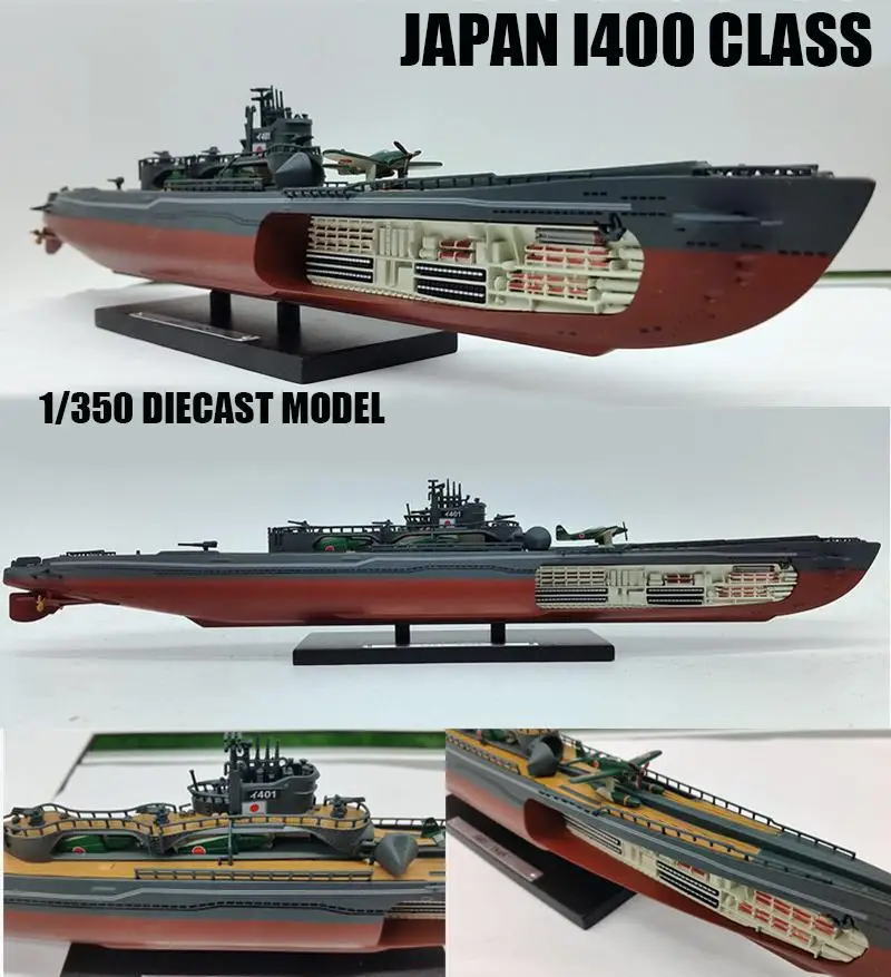 Toys Hobbies FloZ Japan I400 Class Submarine UBoat 1/350 diecast Model