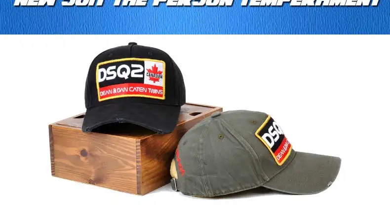 Baseball Cap DSQ Black Snapback Hat Cap 