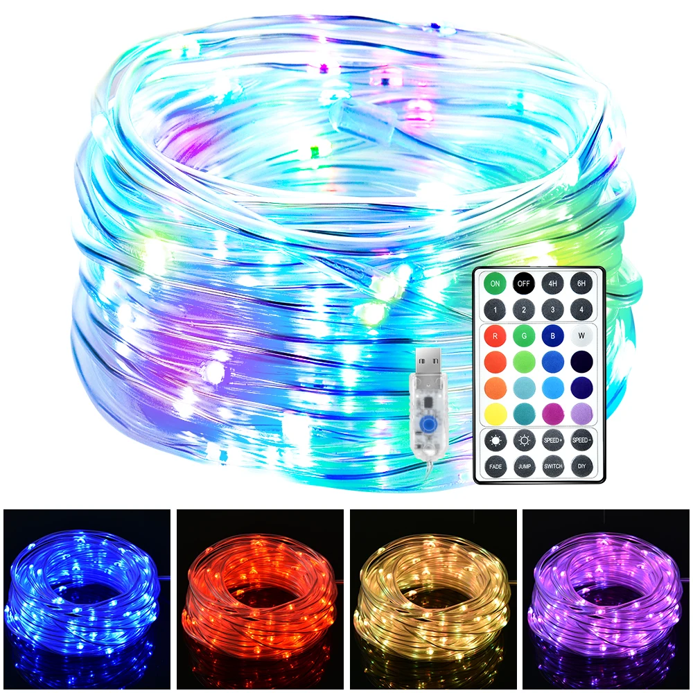 

10M Strip Lights Led String Lights Cooper Wire USB Charging Christmas Light For Garland Holiday Fairy Wedding Party Decorations