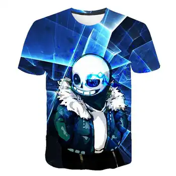 

Undertale sans Anime Cartoon t-shirt 2020 summer New game Children t shirt 3D Printed Short sleeve kids t-shirts boys girl funny