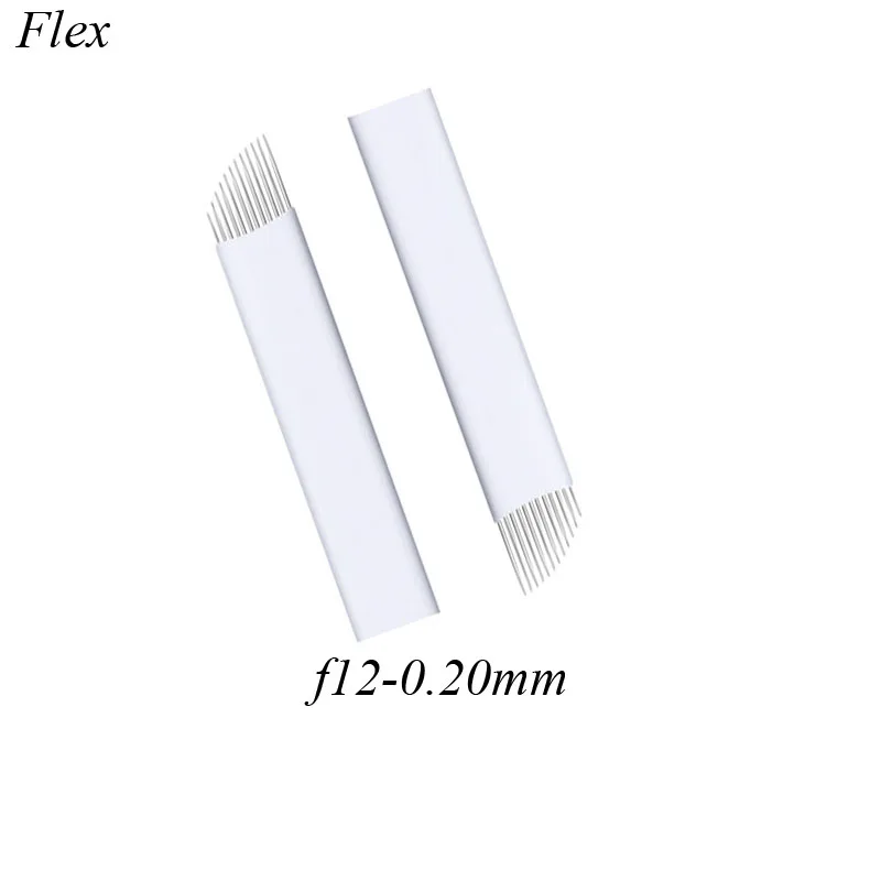 

100Pcs 12CF 0.20mm Microblading Needle Eyebrow Tattoo Blades 3D Embroidery For Permanent Makeup Manual Pen