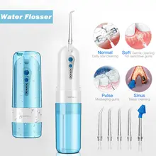 Мода 4 режима портативный складной электрический ирригатор полости рта usb зарядка воды стоматологический Flosser перезаряжаемый 200 мл+ 5 наконечники распылителя