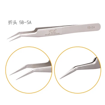 

Eyelash Extension Tweezers Makeup Stainless Steel Non-magnetic Pincet False Eyelash Tweezers 3D accurate tweezers