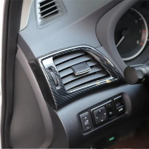 Carbin Fibre Gear Window Air Outlet Cup Door Handle Moulding Decorated Frame For Nissan Slyphy 2012 13 14 CAA339B | Автомобили и