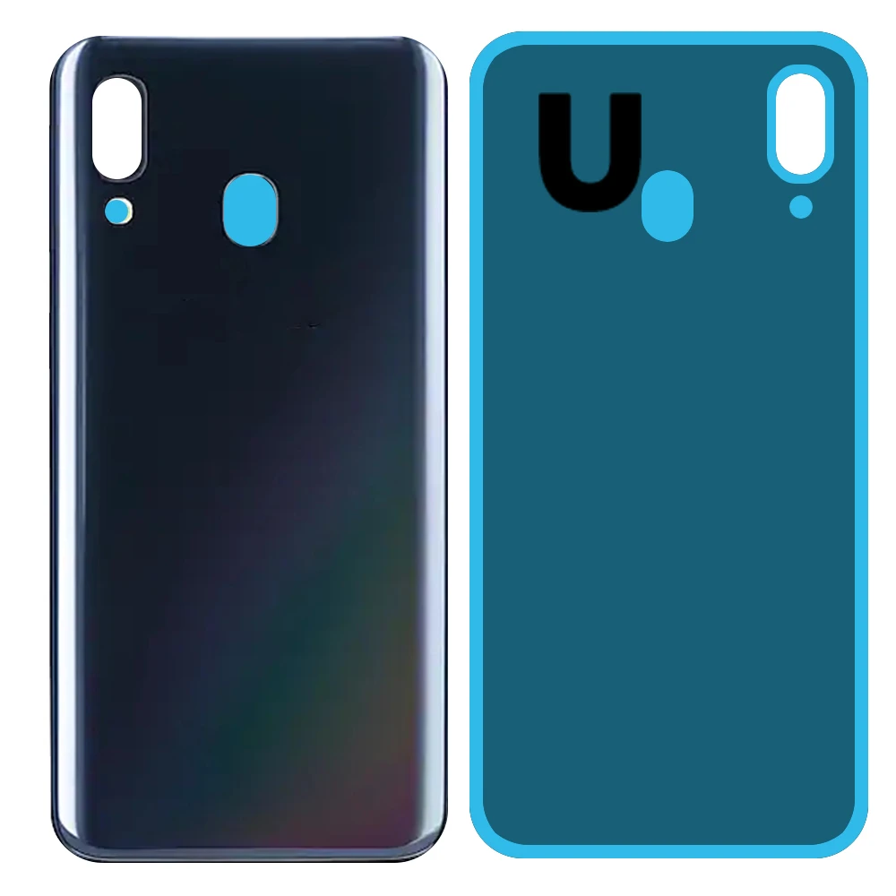Задняя крышка батарейного отсека для samsung Galaxy A40 A405 A405F задняя крышка батарейного отсека запасная панель