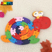 JIMITU деревянная головоломка в форме улитки, алфавит, цифры для детей, для раннего обучения, обучающая игрушка, подарок для детей, детские игрушки