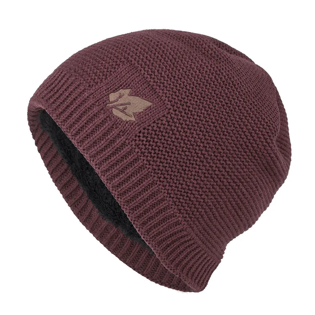 autumn Women Men Unisex Knitted Winter print leaf Cap Casual Beanies Solid Color Hip-hop Snap Slouch Skullies Bonnet beanie Hat