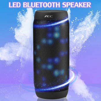 

BQ 615 Pro Speaker NFC Wireless Speaker Portable Bluetooth LED 360 Stereo Surround Sound Loudspeaker Bass Subwoofer FM Radio TF