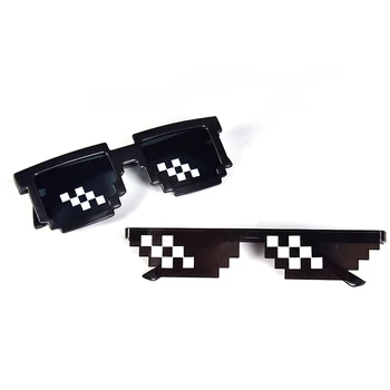 

1PCS 6 Bit Sunglasses Pixelated Men Women Brand Party Eyeglasses Vintage Eyewear Unisex Gift Toy Glasses