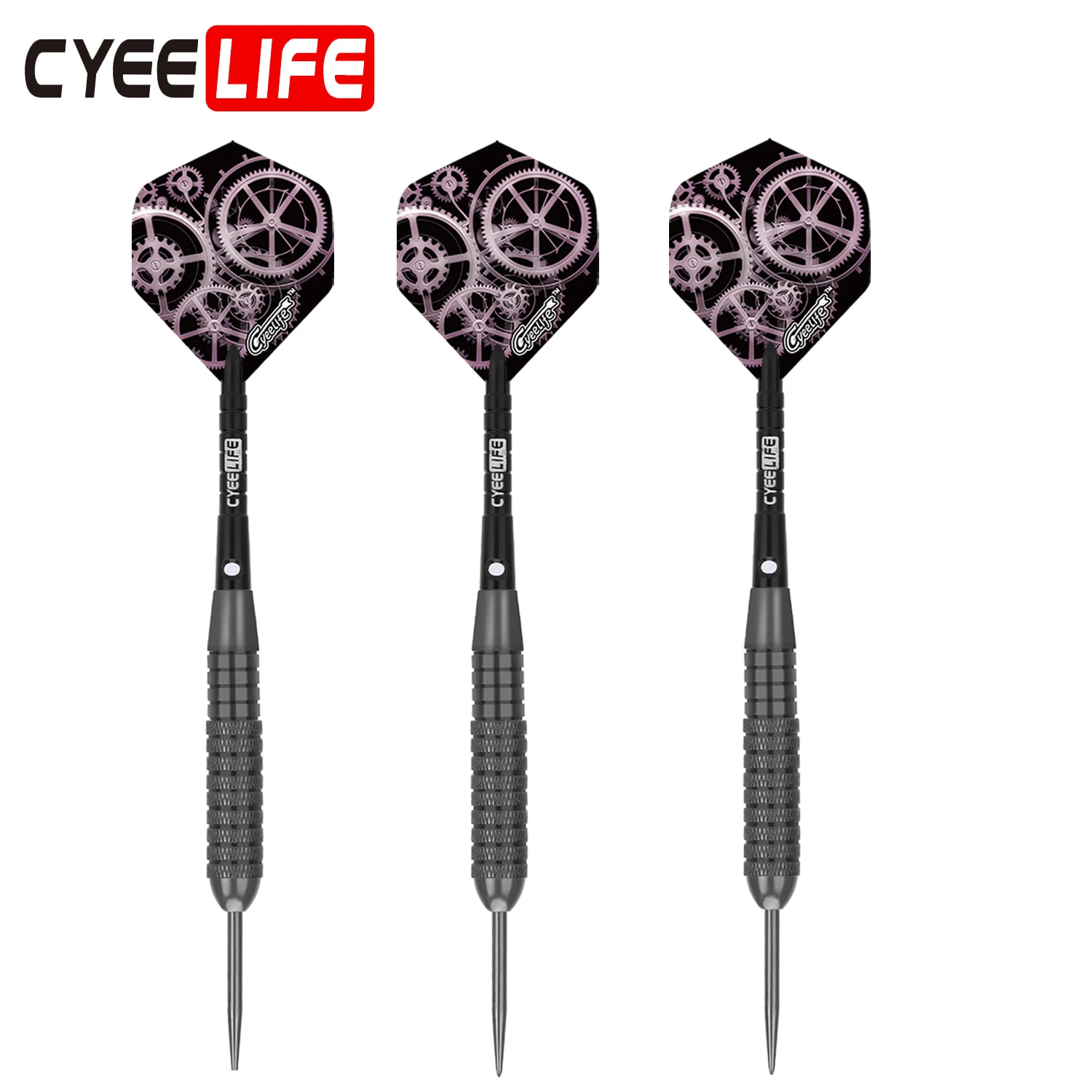Cyeelife 22g Steel Tip Dart Set With Fat Strong Aluminium Shafts,pro