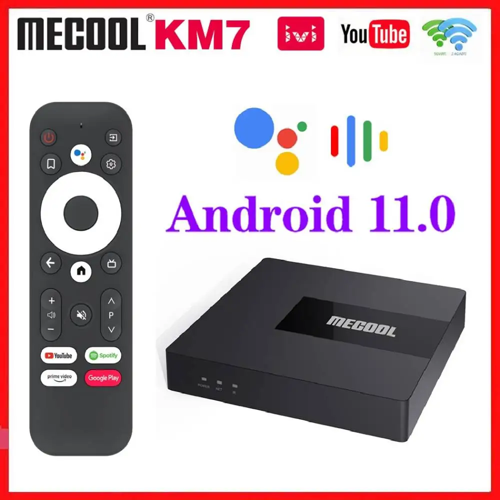 Caixa de tv Google Certificou Android Mecool Km7 Atv 4gb 64gb Amlogic S905y4 Ddr4 Androidtv 11 Wifi Duplo 4k Netflix Conjunto Caixa Superior 11.0 - Image 3