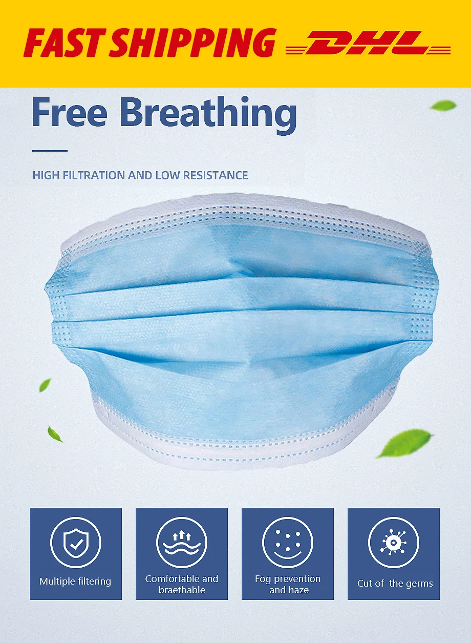 

Masks Disposable Masks 3 Layers N95 Safety Masks 50 PM2.5 Suitable for Adult Dust Masks Thickened Masks Anti-flu Virus