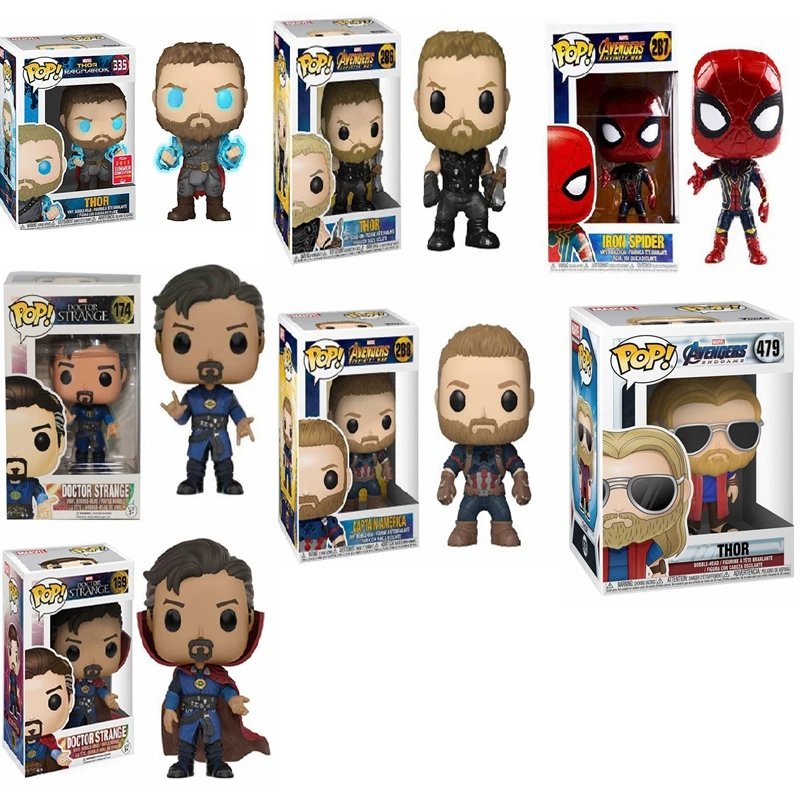 Поп Avengersed Endgame Тор халкед Черная Вдова 482 виниловая кукла фигурки героев