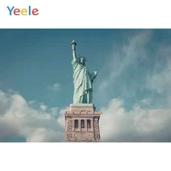 

Yeele Blue Sky White Clouds Statue of Liberty Britain Portrait Photography Backgrounds Photographic Backdrops for Photo Studio