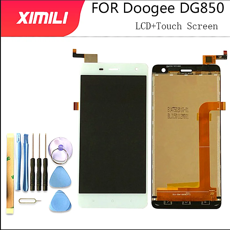 

ЖК-дисплей 5,0 дюйма Для Doogee DG850, кодирующий преобразователь сенсорного экрана в сборе, высококачественный ЖК-экран для Doogee DG850