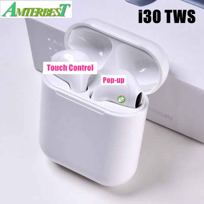 R$70.87 5% de desconto|Amterbest i30 tws 1:1 suporte de fone de ouvido chip w1 qi sem fio de carregamento sem fio bluetooth fone de ouvido in ear fones pk i60 i12 i11-in Fones de ouvido from Eletrônicos on AliExpress 