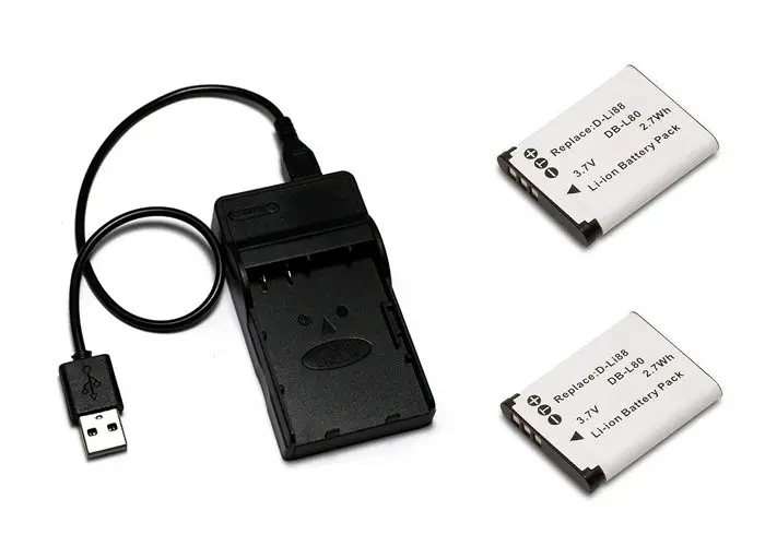 DB-L80 DB-L80A DBL80 DLI88 D-LI88 Батарея+ USB Зарядное устройство для Sanyo DMX-CG11, VPC-CG10, VPC-CG10GX, VPC-CG10P, X1200 монтаж печатных плат, Корпусную 18 40C Box18