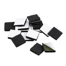 Uxcell мебельные накладки клейкие войлочные накладки 16 мм x 16 мм квадратные 3 мм толстые черные 36 шт