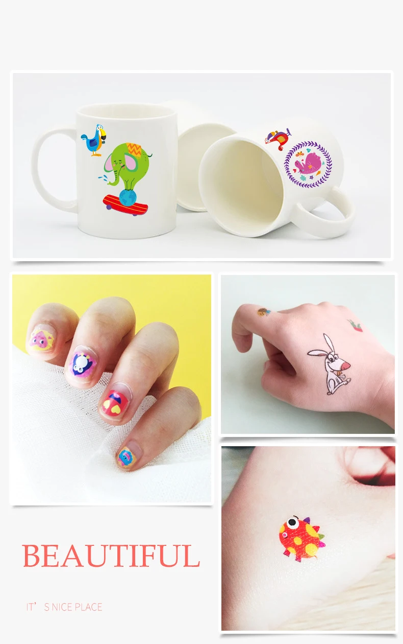 1 комплект с героями мультфильмов, для ногтей наклейки, водяной знак тату для детей набор одежды для мальчиков и девочек маникюрные наклейки макияжа make up Игрушка Косплэй вечерние подарок ZXH