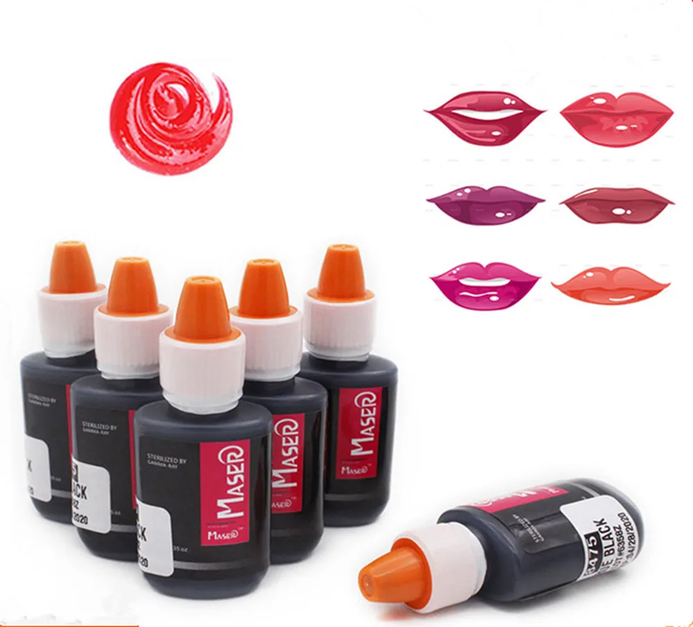 

Professional Tattoo Ink Semi Permanent Makeup Pigments Inks For Lips Microblading Pigment Eyebrow Tattoo Paint Mix Color