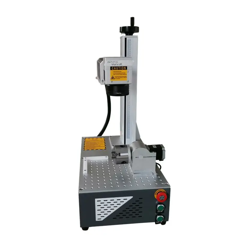 

laser marker 20W 30W raycus laser marking machine nameplate stainless steel metal cnc rotary axis included
