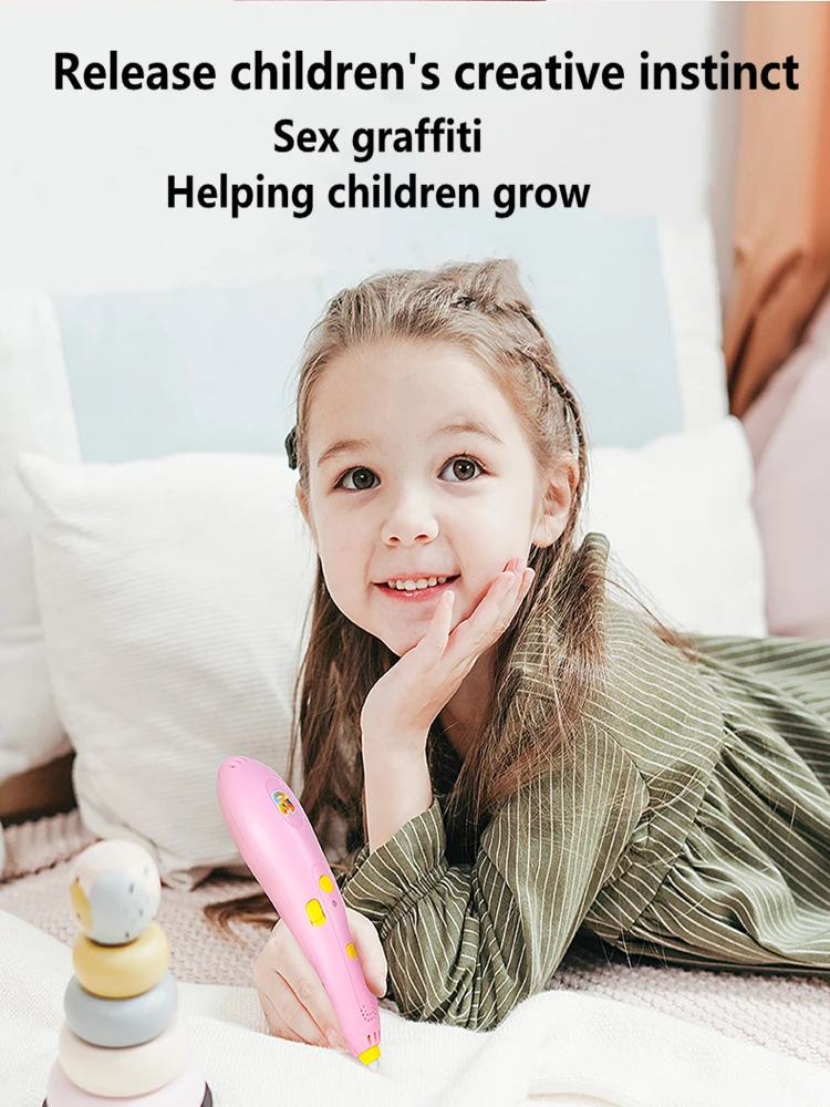 3D Pen Printer Drawing Diy Creative Printing Best For Kids Low Temperature Charging Wireless