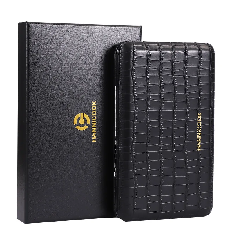 

HANNICOOK portable 4 хьюмидор для сигар кожаный кедровый чехол для сигар кубинский набор для курения аксессуары для сигар инструмент для сигар