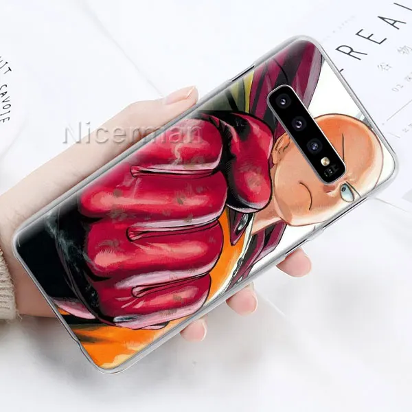 One punch man чехол для телефона для samsung Galaxy S10e S10 плюс S8 S9 Примечание 10 плюс 8 9 S6 S7 край Твердый Чехол - Цвет: 15