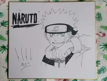 

hand drawn Kishimoto Masashi NARUTO Shikishi card art board signd - 20XX
