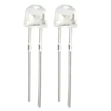 Chapeau de paille, 100 pièces, 5mm, Diode électroluminescente d'eau, LED blanche Super brillante, haute lumière, 5mm