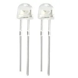 Chapeau de paille, 100 pièces, 5mm, Diode électroluminescente d'eau, LED blanche Super brillante, haute lumière, 5mm 