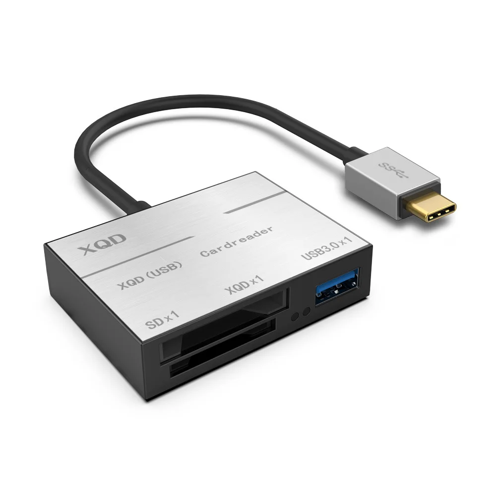 Type-c-XQD/SD/USB3.0 устройство для чтения карт три в одном type-c hub macbook card reader