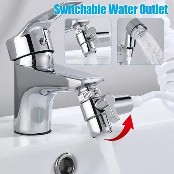 

Bathroom Kitchen Sink Flexible Faucet Switchable Water Tap Wall Mounted Extendable Adjustable Shower Head Home Water Outlet
