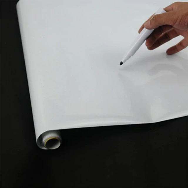 Stickerboard Reusable Roll Up White Board 45cmx200cm Erase Whiteboard  Sticker With 3 Pens Dja99 - Whiteboard - AliExpress