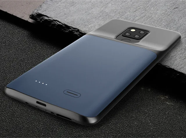 Чехол ZKFYS power s для huawei mate 20X5G, портативное зарядное устройство, чехол для аккумулятора, 6000 мА/ч, внешний аккумулятор, чехол для зарядки аккумулятора - Цвет: Синий